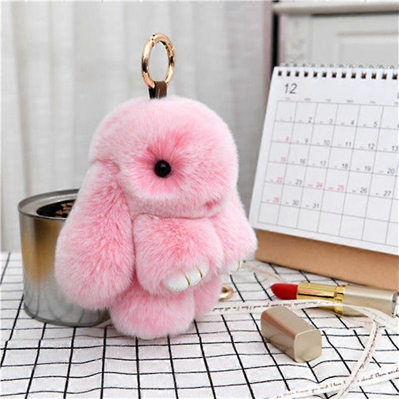 Holibanna 2 portachiavi a forma di coniglio, ciondoli per bambola di peluche, portachiavi per borsa, portachiavi con ciondolo a forma di coniglio, portachiavi per donne, portachiavi carino