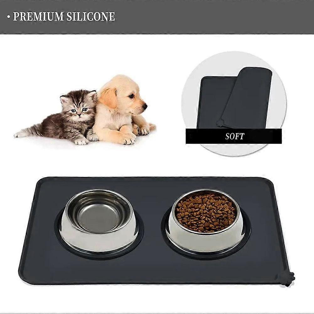 Silicone Pet Mat Anti Slip Waterproof Dog Mat Easy to Clean Cat Dog Meal Mat