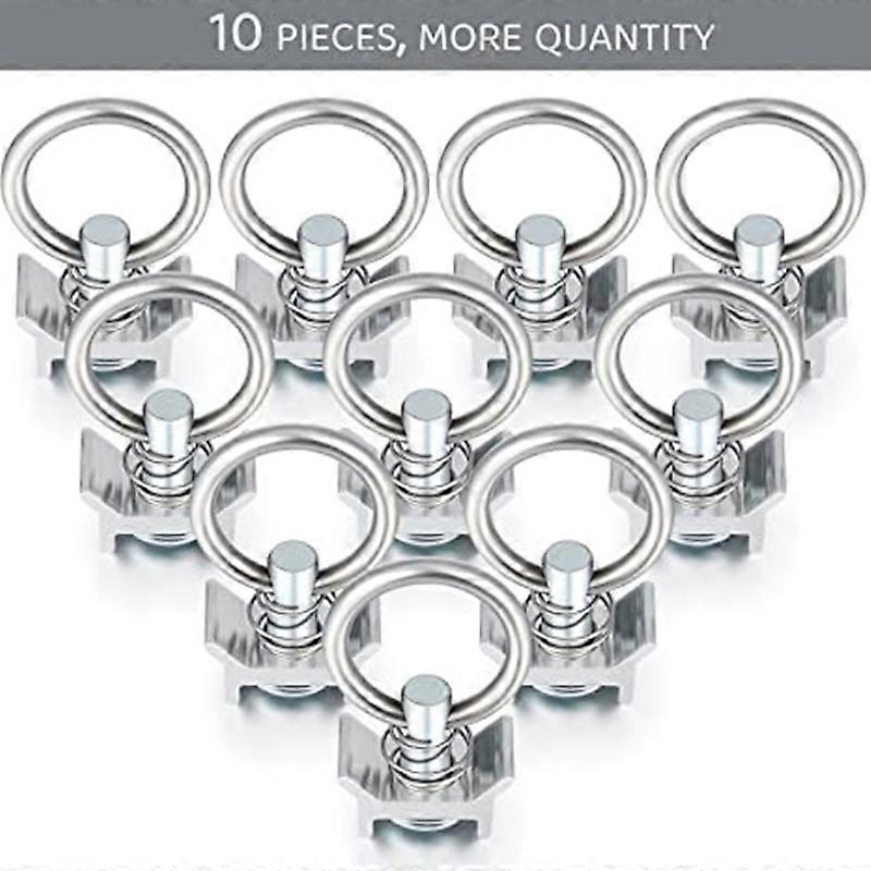 Single Stud Fitting L-Track RVS Ronde Ring Aluminium Keeper