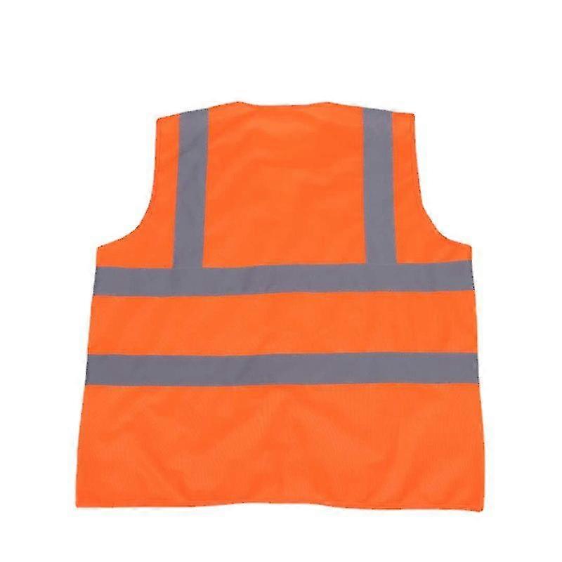 Personal Protective Wear Unisex Adult High-vis Safety Reflective Vest(1 Pcs, Orange)