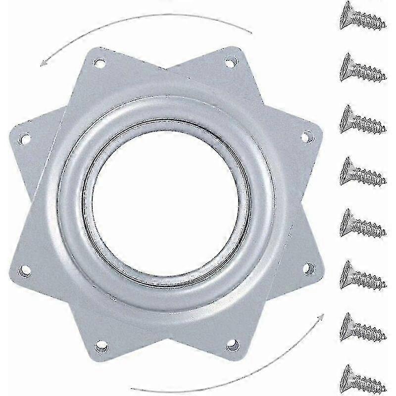 Turntable Turntable Swivel Plate Rotating Platform 360 Degree Rotating Square With Steel Ball Bearings For Kitchen Cabinet Counter Pantry (4 Inch