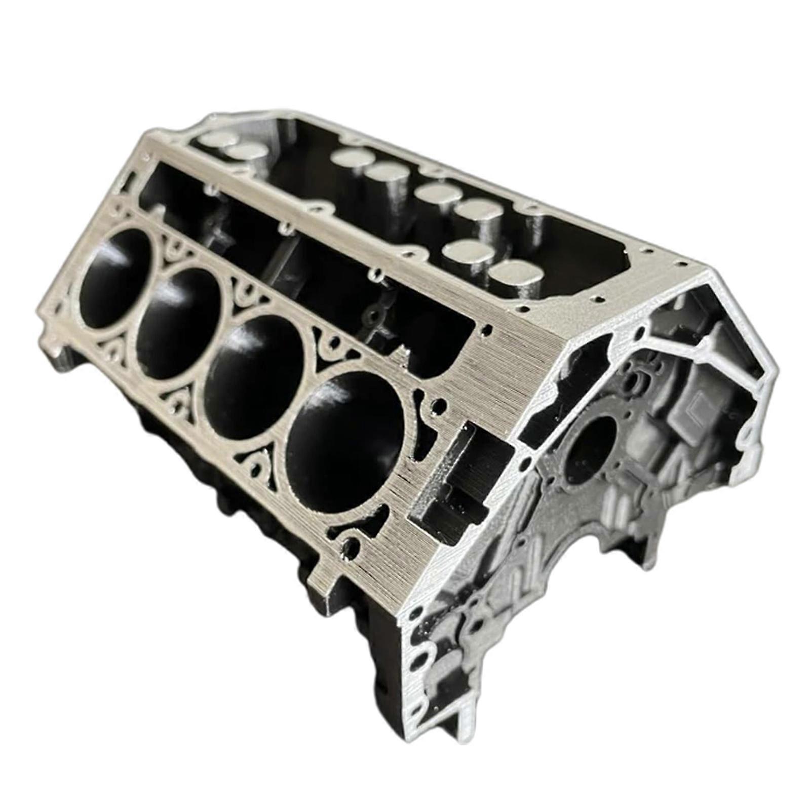 Engine Model Business Card Holder Large Capacity Home Office School Desktop Engine Block Resin Figurine Name Card Pen Stationary Storage Stand