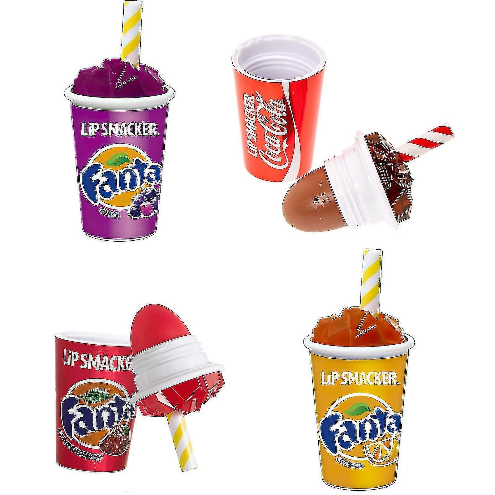 Lip Balm Lip Smacker Coca - Cola / Fanta Strawberry Taste Red-hao