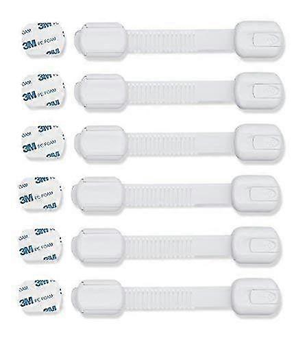8 Pcs Child Proof Safety Locks Baby Proofing Cabinet Locks Adhesive Adjustable Strap Latches