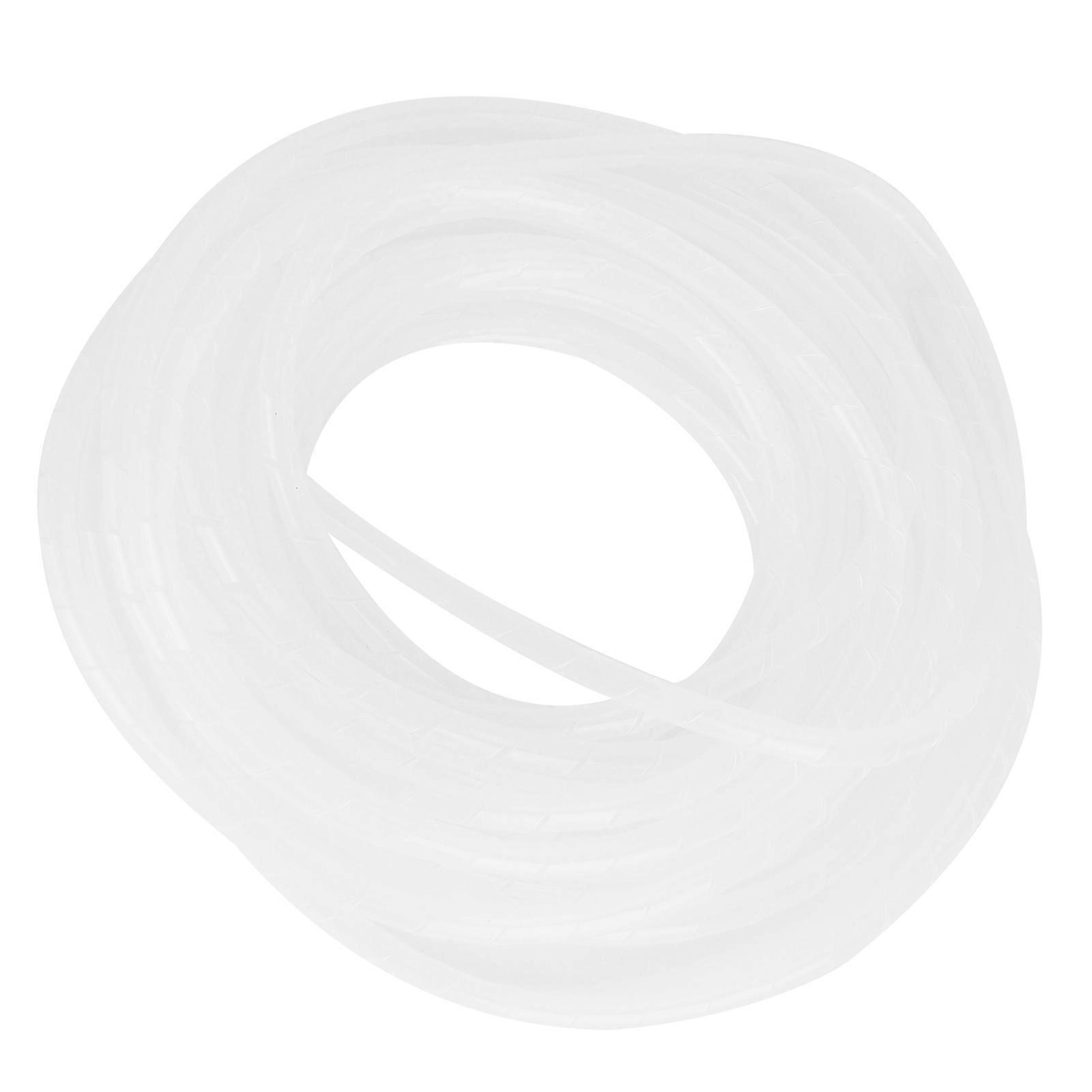 Spiral Wire Wrap Cord FlameRetardant Cable Organizer Management White 8mm for Workshop