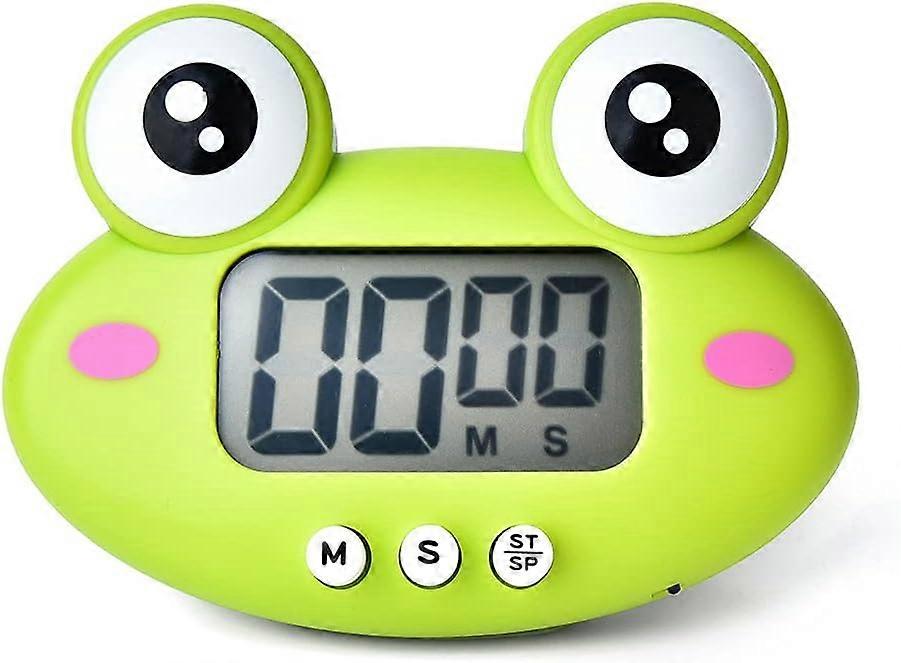 Magnetic Kitchen Timer, Kitchen Timer, Electronic Kitchen Timer, Cartoon Timers with LCD Display, Kitchen Alarm Clock for Cooking Timing Tool(Green)