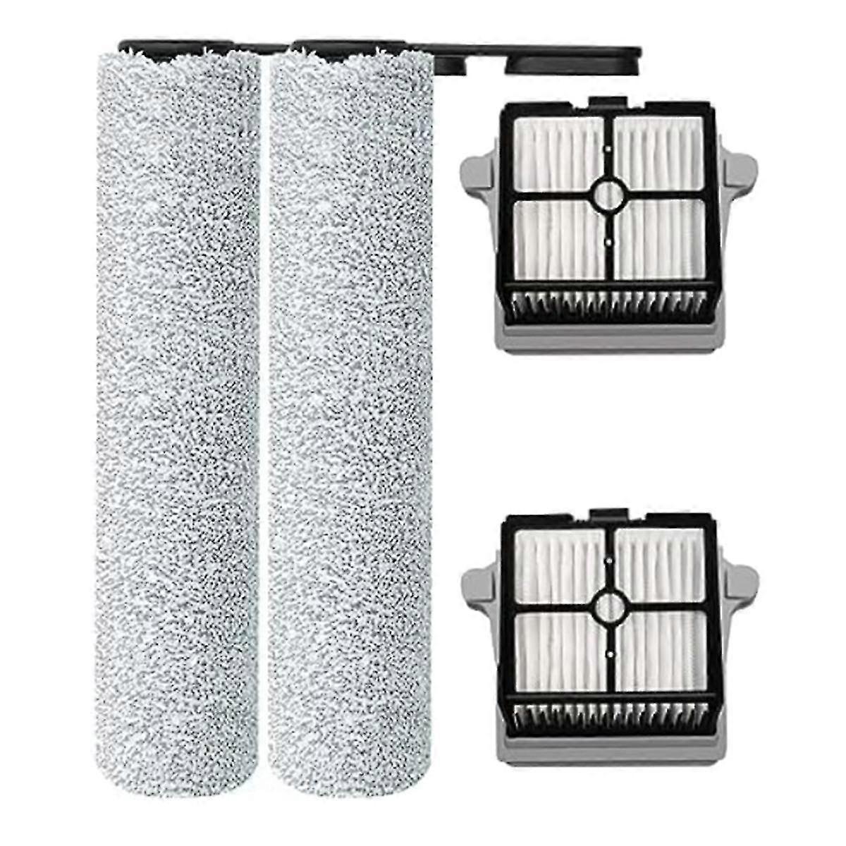 For Floor ONE S6/S6PRO Cordless Wet Dry Floor Washer Vacuum Cleaner Replacement HEPA Filters and Brush Roller Set