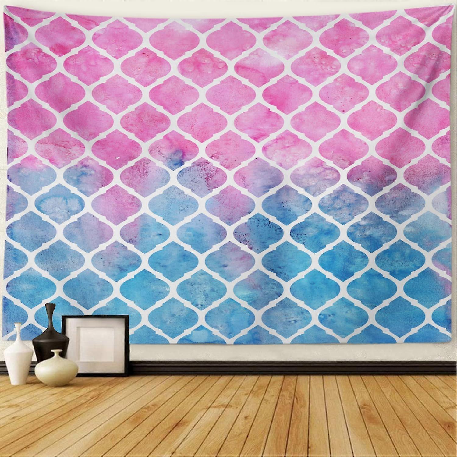 نسيج حائط مجردة ألوان مائية هندسي بلاط المشكال الفسيفساء الفن الجمال نسيج الجدار معلقة ديكور الجدار نسيج لغرفة المعيشة غرفة النوم 50x