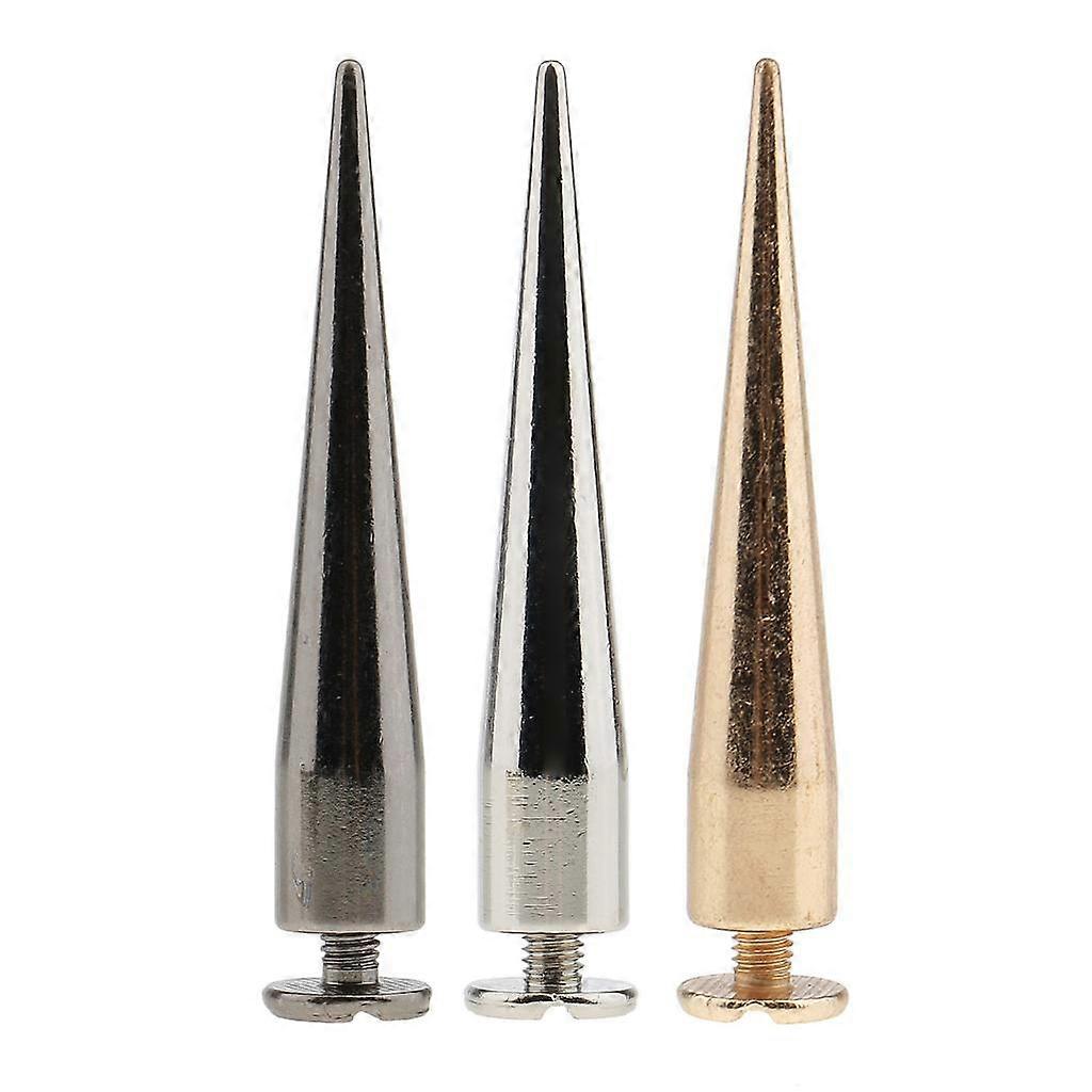 2x 10 Pieces Rivets Cone Spikes for Screwing Decorative Rivets Decorative Rivets Punk Rock