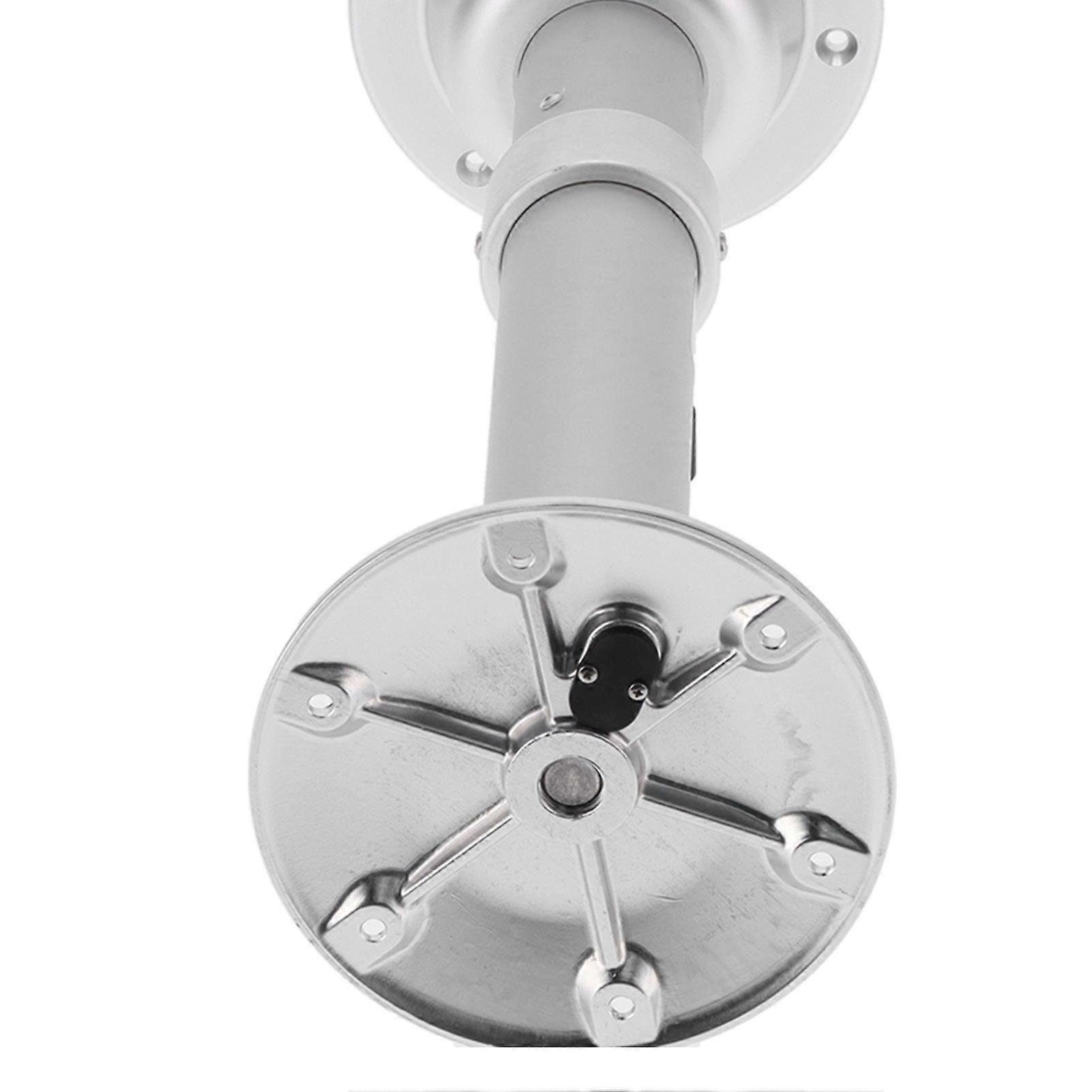 19.328.3in Table Pedestal Kit Adjustable Silver Pillar with Mount Base Parts Universal for Caravan Motorhome Yacht