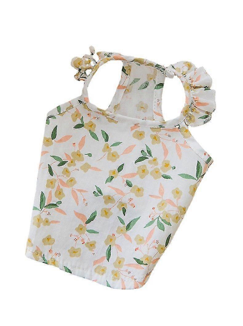 Kattkläder sommar blommig andningsbar katt hängslen kjol kläder husdjur väst