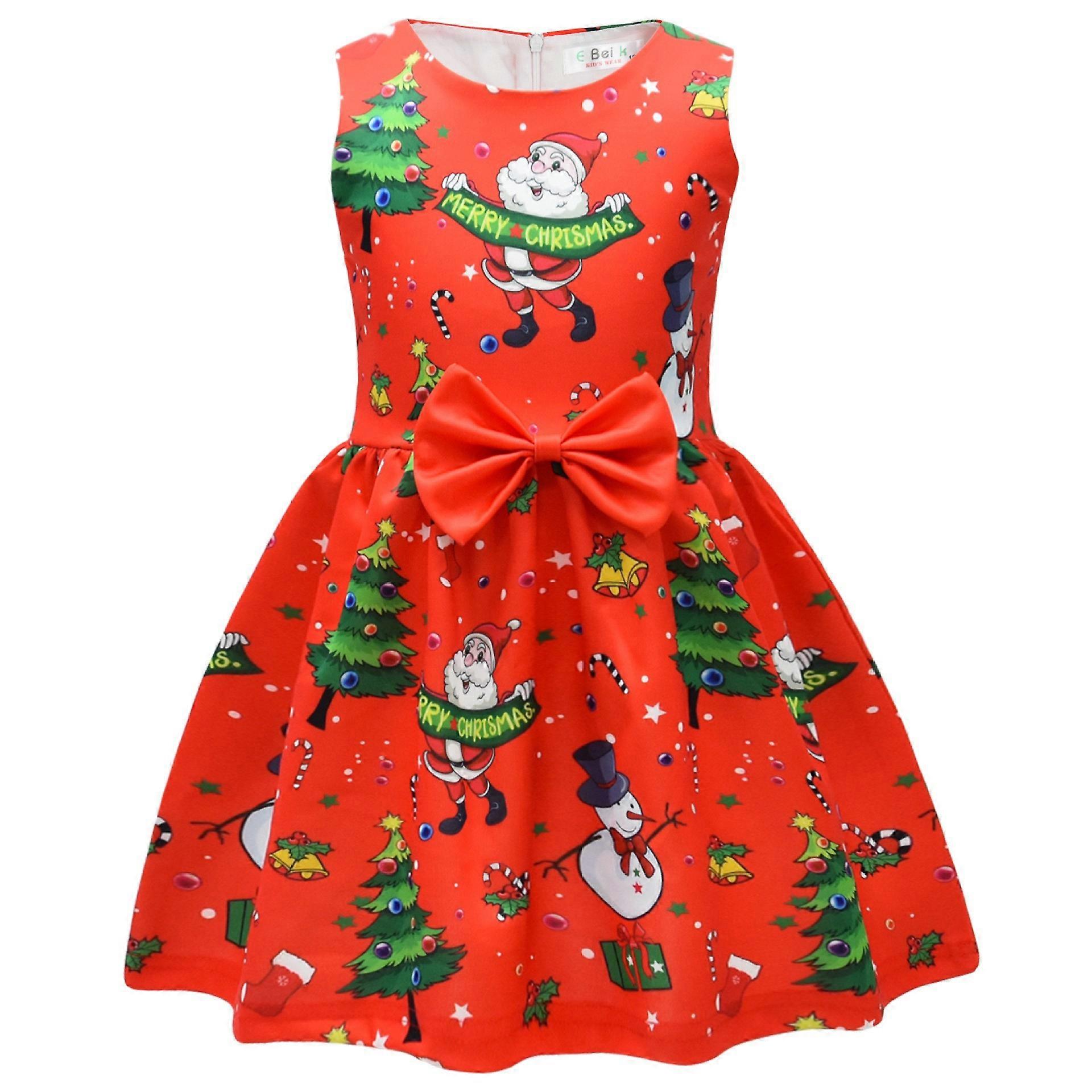 2023 nouveau numéro cm imprimé Mickey Mouse filles robe filles noeud robe