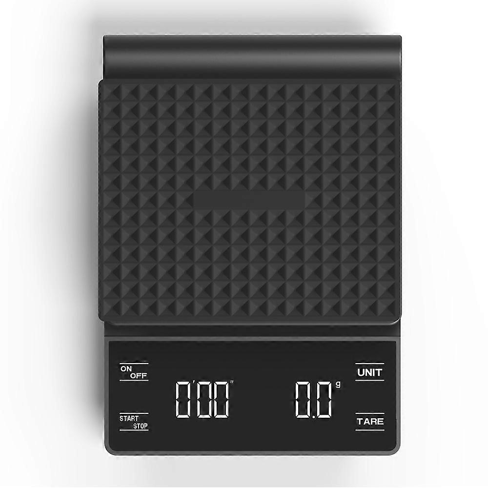 Bilancia da caffè con timer 3 kg / 0,1 g Bilancia per caffè espresso ad alta precisione con display LCD retroilluminato (1 pz, nero)