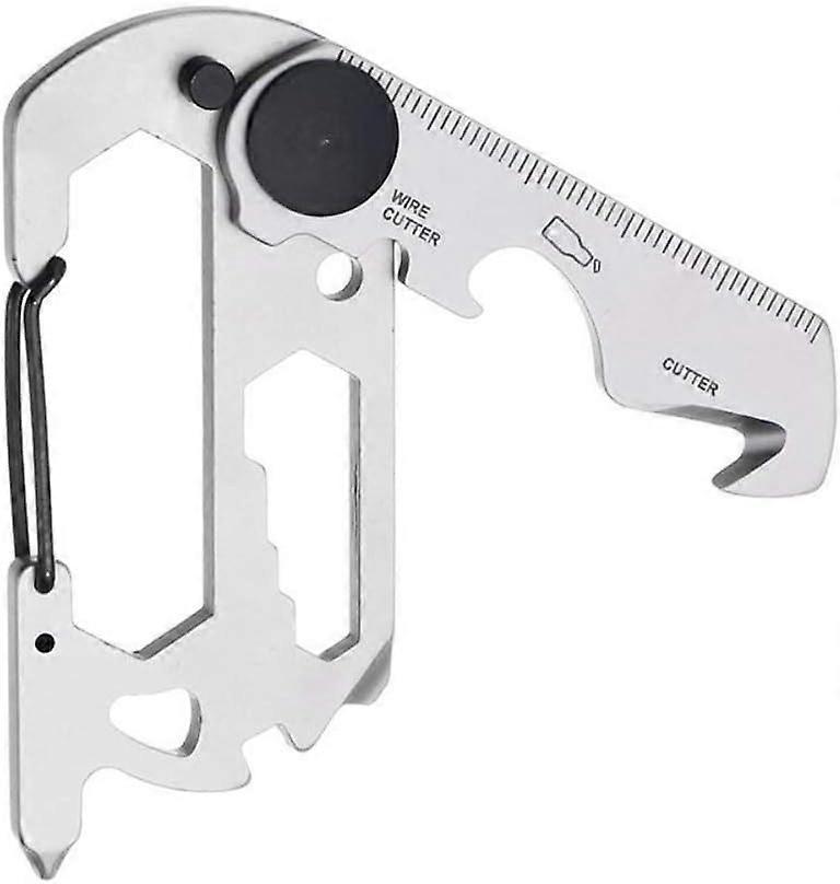 Mini Field EDC Camping Gadget Keychain Kit Bottle Opener Supplies Survival Tool Card Portable Outdoor Tool Multi-function Gear Gadget Multitool Gift (