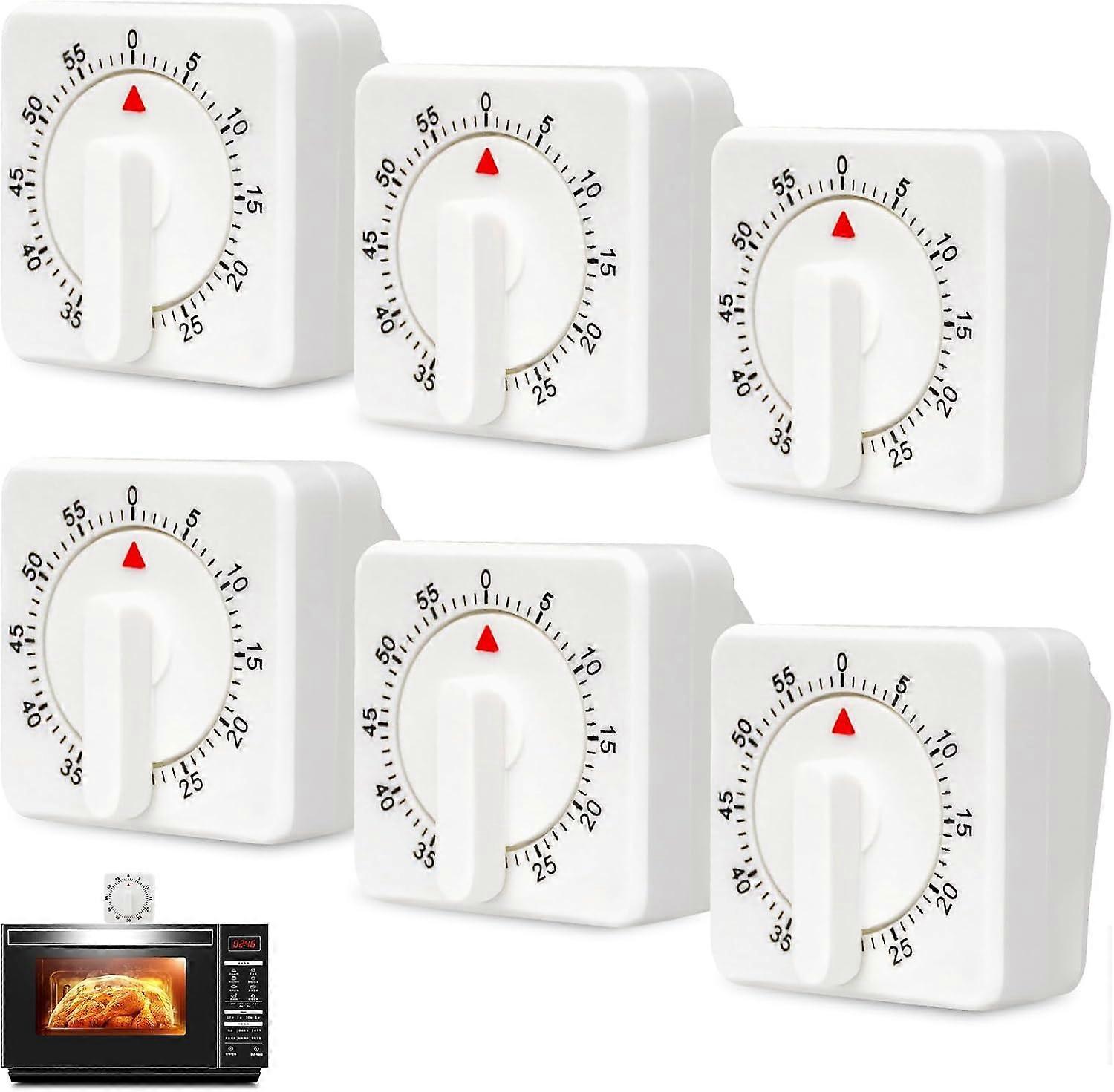 Pack Mechanical Kitchen Timers - 60 Minute Visual Timer - 60 Minute Visual Timer - Mechanical Timer - Countdown Timer - Time Management Tool - Kitche