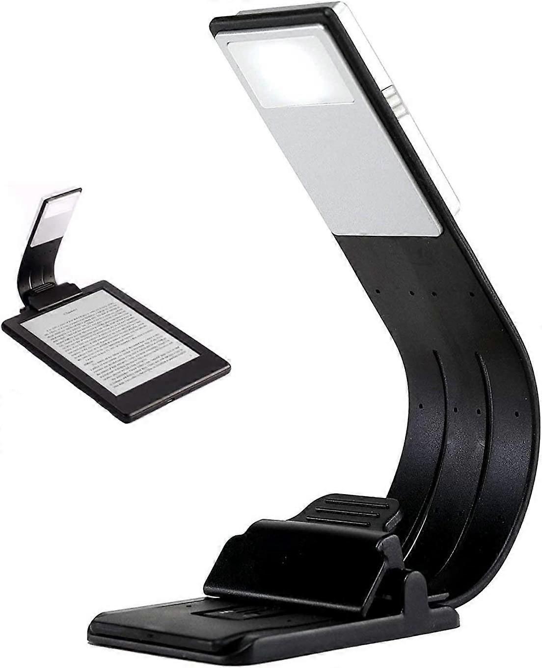Rechargeable Reading Light with 4 Adjustable Brightness Levels, Flexible and Foldable Reading Lamp for Books, Kindle, iPad, Laptop (Cool Brightness)