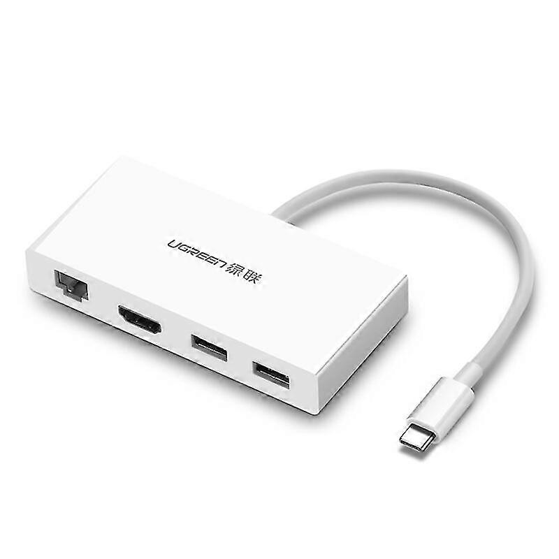 4in1 usb-c met 2 3.0usb, Hdmi 100m Wired Network Port Adapter Type-c Dp Voor Macbook Huawei P30