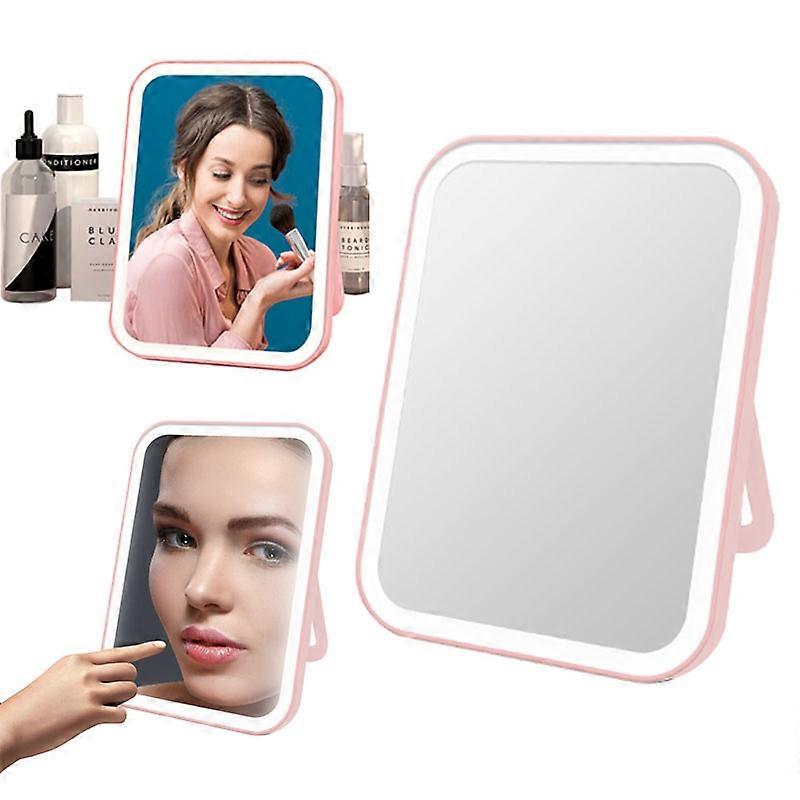 Led Makeup Vanity Mirror Lights Dimmable Usb Charging Port Table Mirror Lamp Adjustable Foldable Mirror
