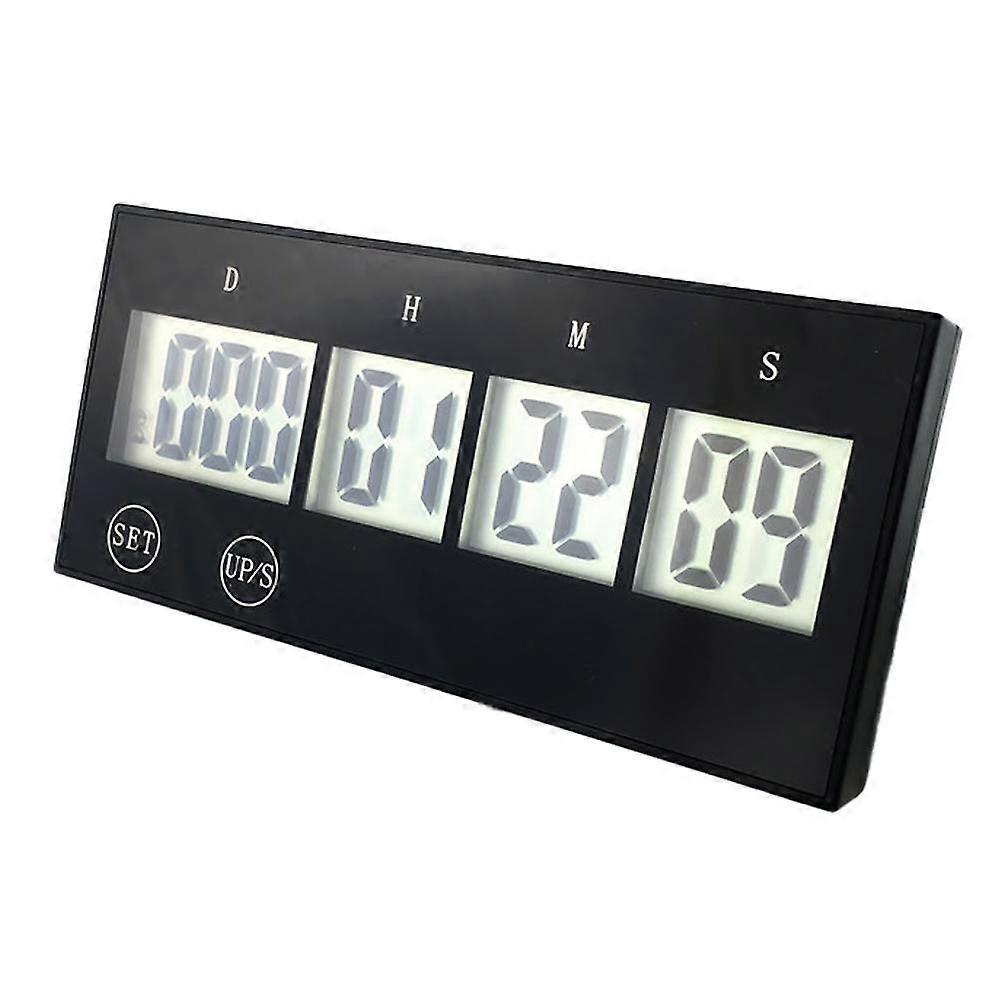 Digital Countdown Days Timer Countdown Count Up to Game Day for Retirement School, Black