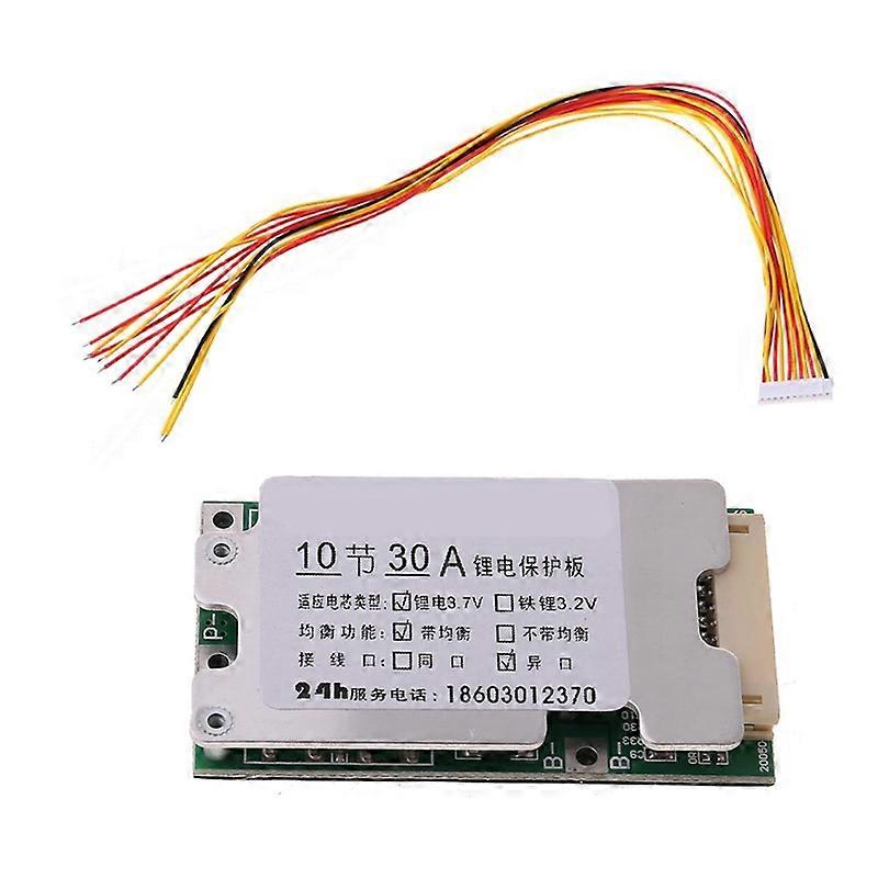 BMS 10S 30A 36V Li-ion Lithium Battery Charge Board 18650 with Protection Balancer PCM 10S BMS Balance Charging Circuit