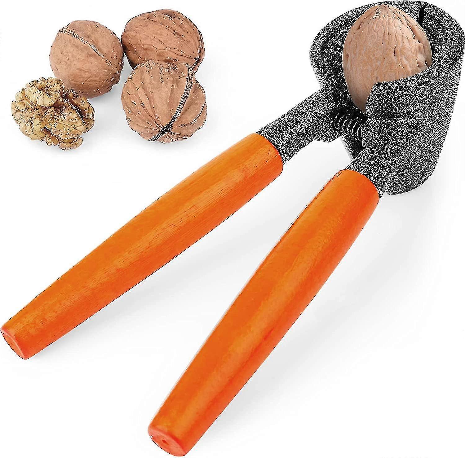 Nutcracker Heavy Nut Cracker Nut Cracker Walnut Pliers Opening Tool With Wooden   For Walnuts Pecans Filberts Almonds Brazil Nuts Peanuts