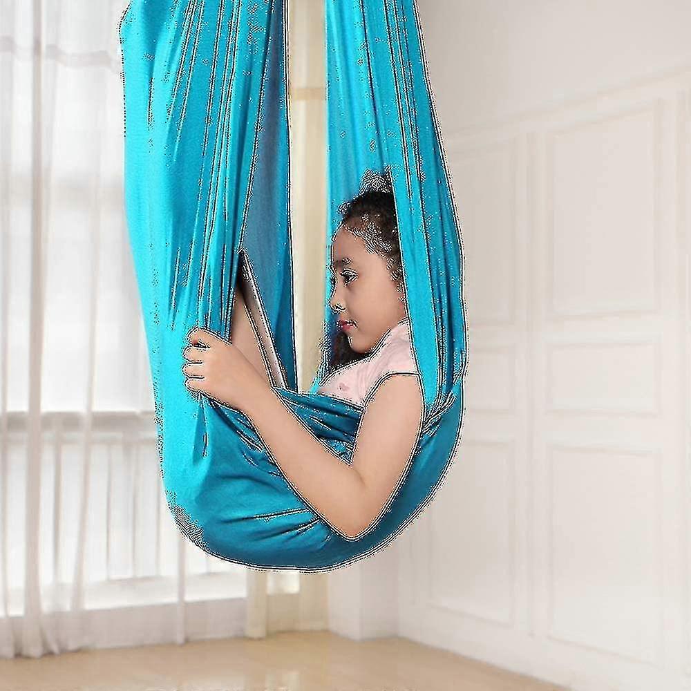 Altalena per terapia sensoriale per bambini, per interni ed esterni, altalena per bambini a 360°, amaca elastica, sedia sospesa per terapia dell'abbraccio.