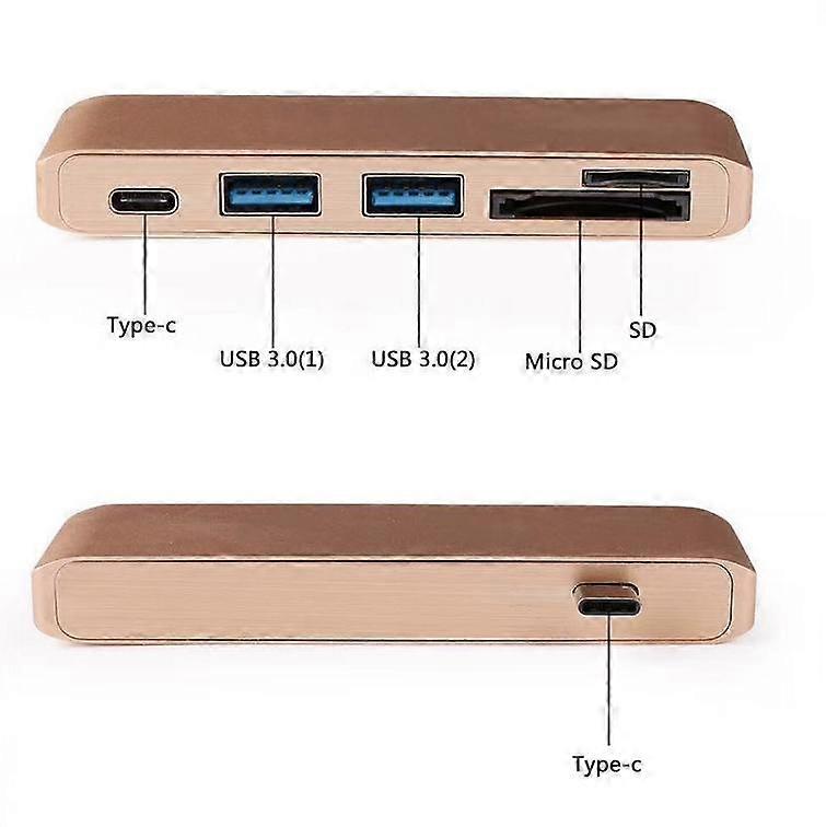 5-in-1 Type-C Hub USB C 3.0 Multi-Charge Adapter Card Reader for MacBook Pro