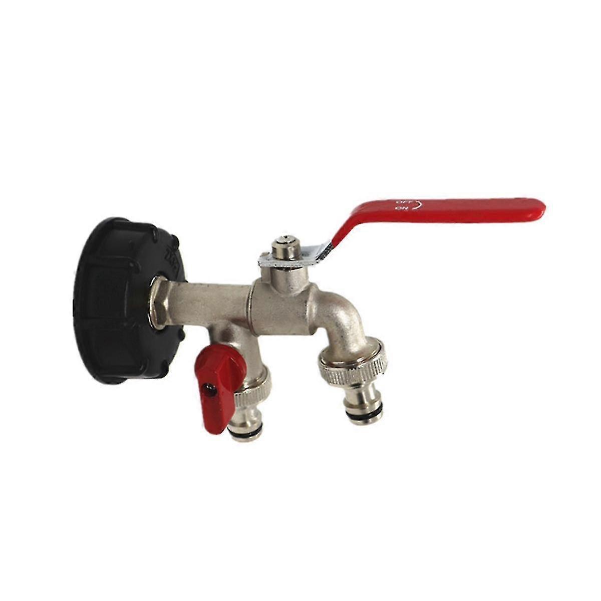 Doppelkopfstecker für Ibc Ton Barrel Messing Wasserhahn Messing Wasserhahn Doppelkopf Wasserhahn Ton Barrel