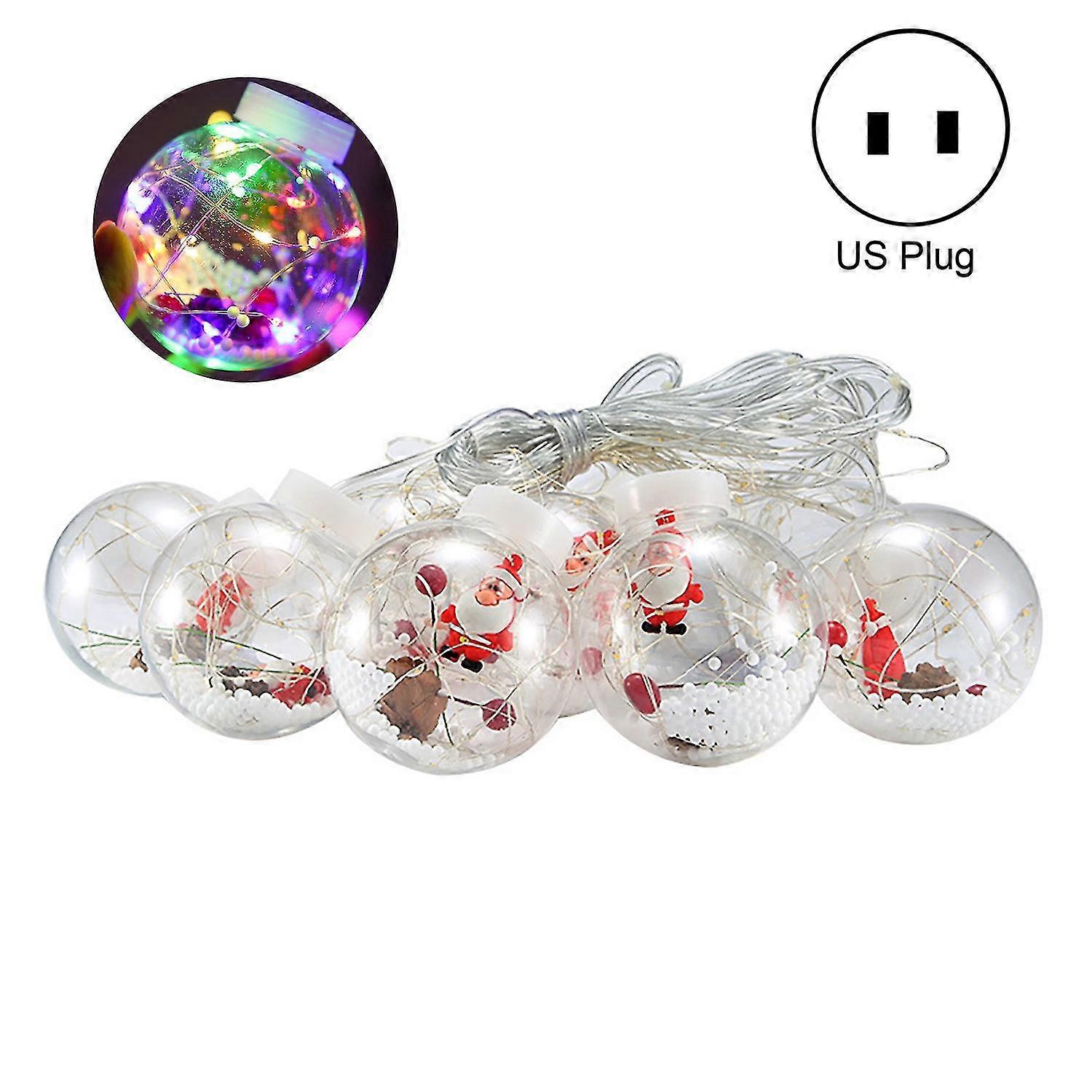 LED Curtain Light 8 Modes Adjustable High Brightness Santa Claus Christmas Tree Hanging Light Ball f