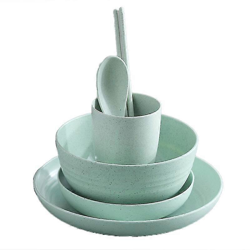 6-piece Wheat Straw Creative Household Japanese-style Tableware Set,c