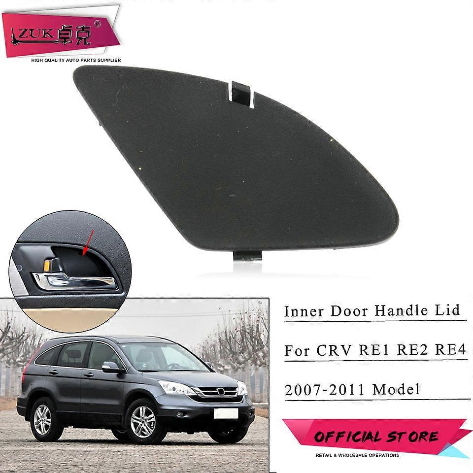 ZUK Car Inner Interior Inside Door Handle Cover Cap Case Lid For HONDA CRV CR-V 2007 2008 2009 2010 2011 Black Color Front=Rear