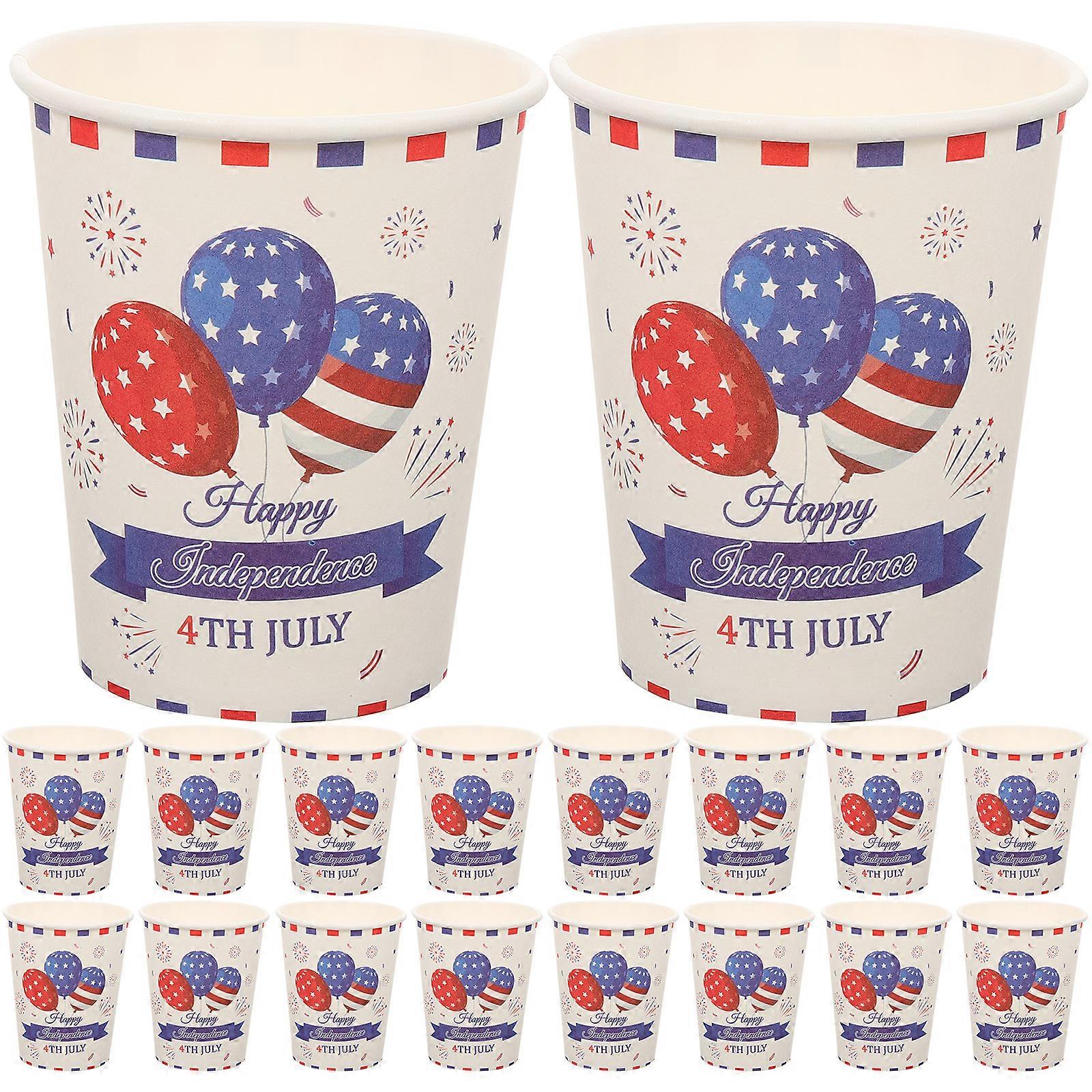 48Pcs Independence Day Paper Cups Party Paper Cups Convenient Paper Cups Coffee Cups Random Style