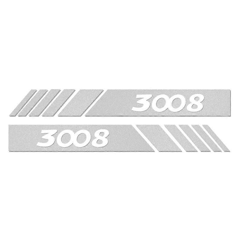 2Pcs/Lot Car Rearview Mirror Stickers Stripe Car Reflective Rearview Mirror Decal for Peugeot 3008 Auto AccessoriesVehicle Dashboard Accessories