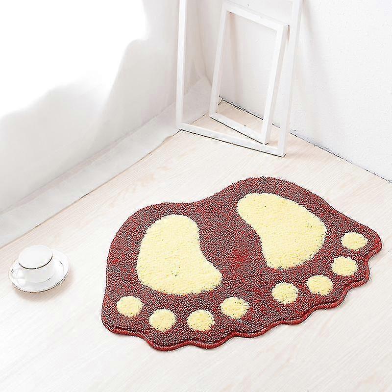 Big Feet Ba Toilet Mat,non Slip Water Absorbent Baroom Rug Mat,shaggy Carpet For Bedroom Kitchen