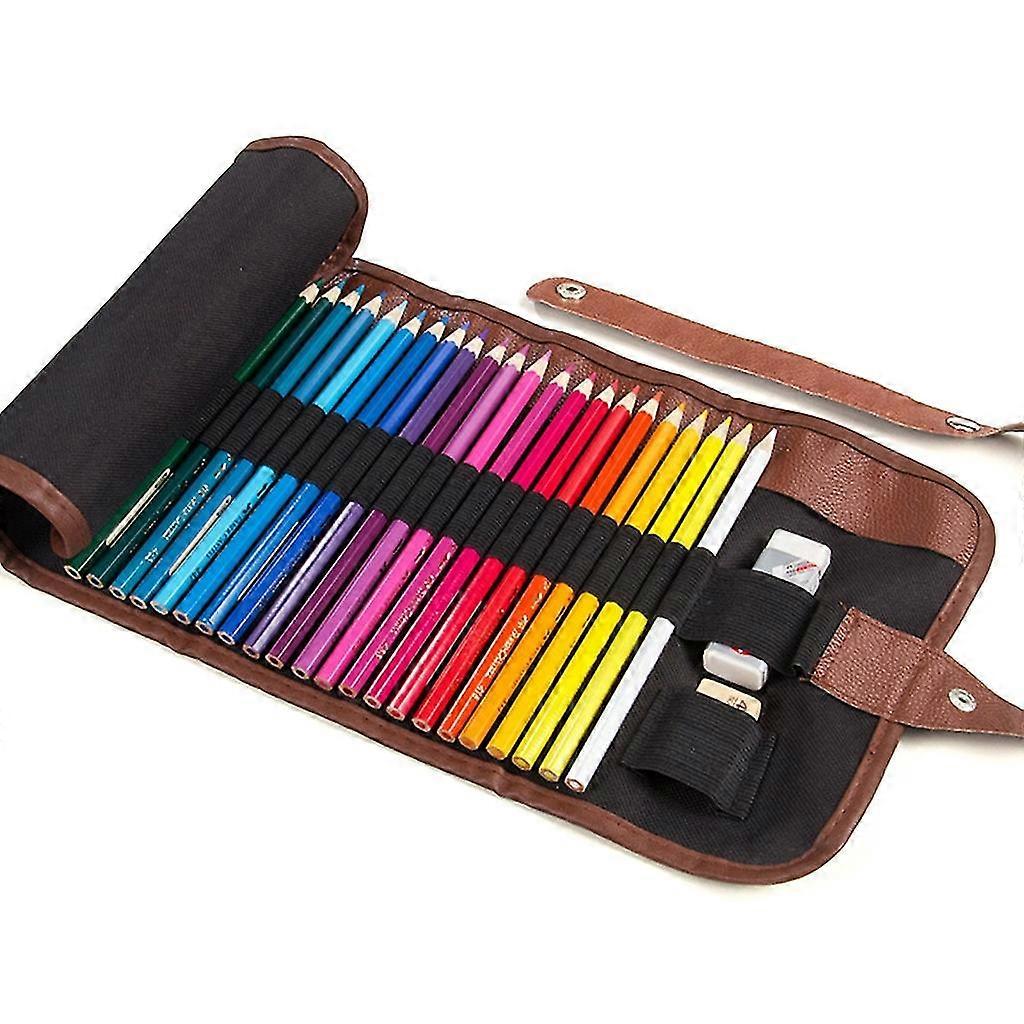 Canvas Roll Up Pencil Case Pencil Roll Multiuse Roll Up Pencil Case Pen Curtain