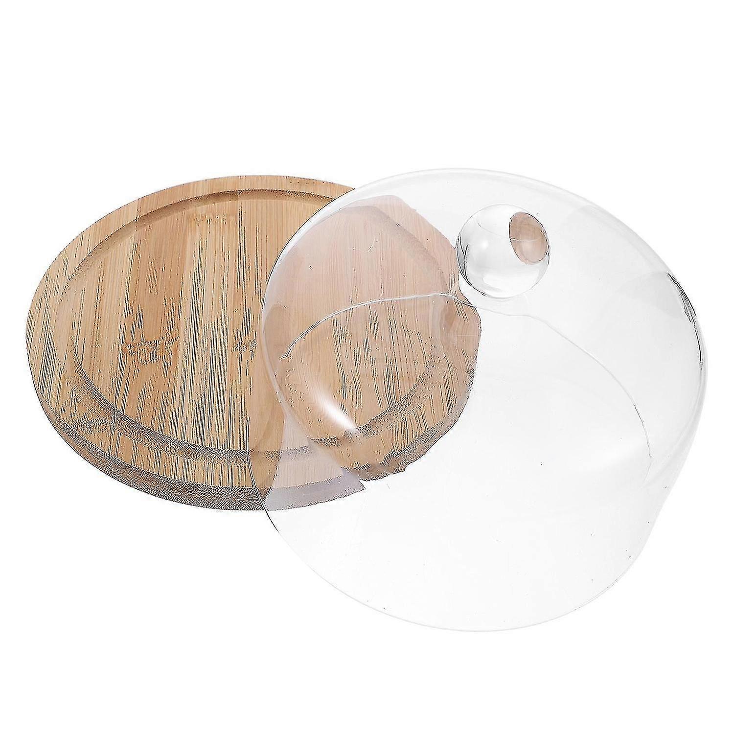 1 ensemble de couvercle alimentaire transparent Couvercle de gâteau en acrylique Couvercle alimentaire anti-poussière avec base