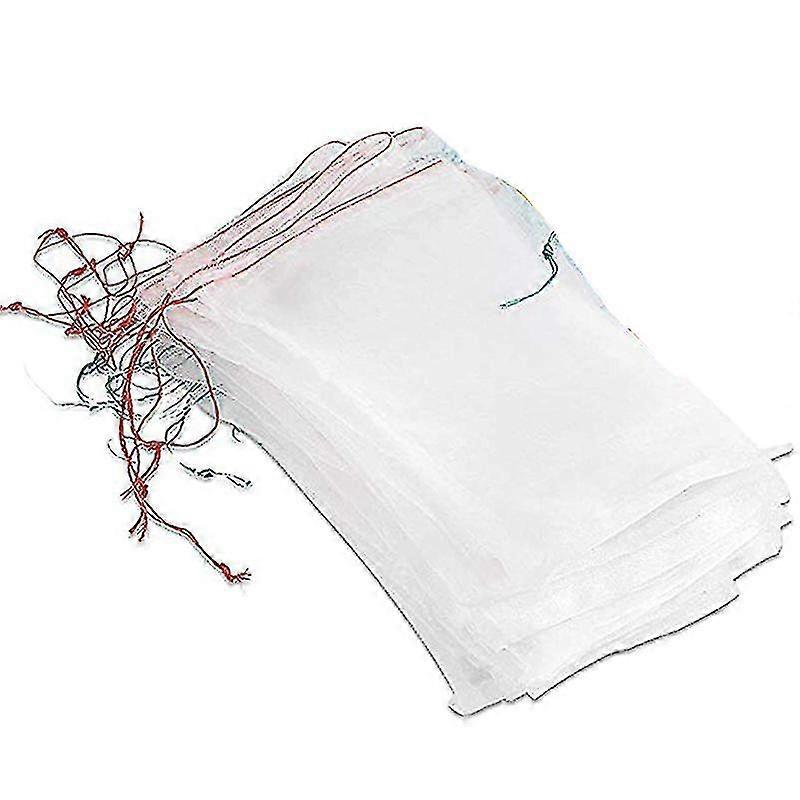 50 mesh poser, plante frukt beskyttelse drawstring mesh bag 6x 4 inches