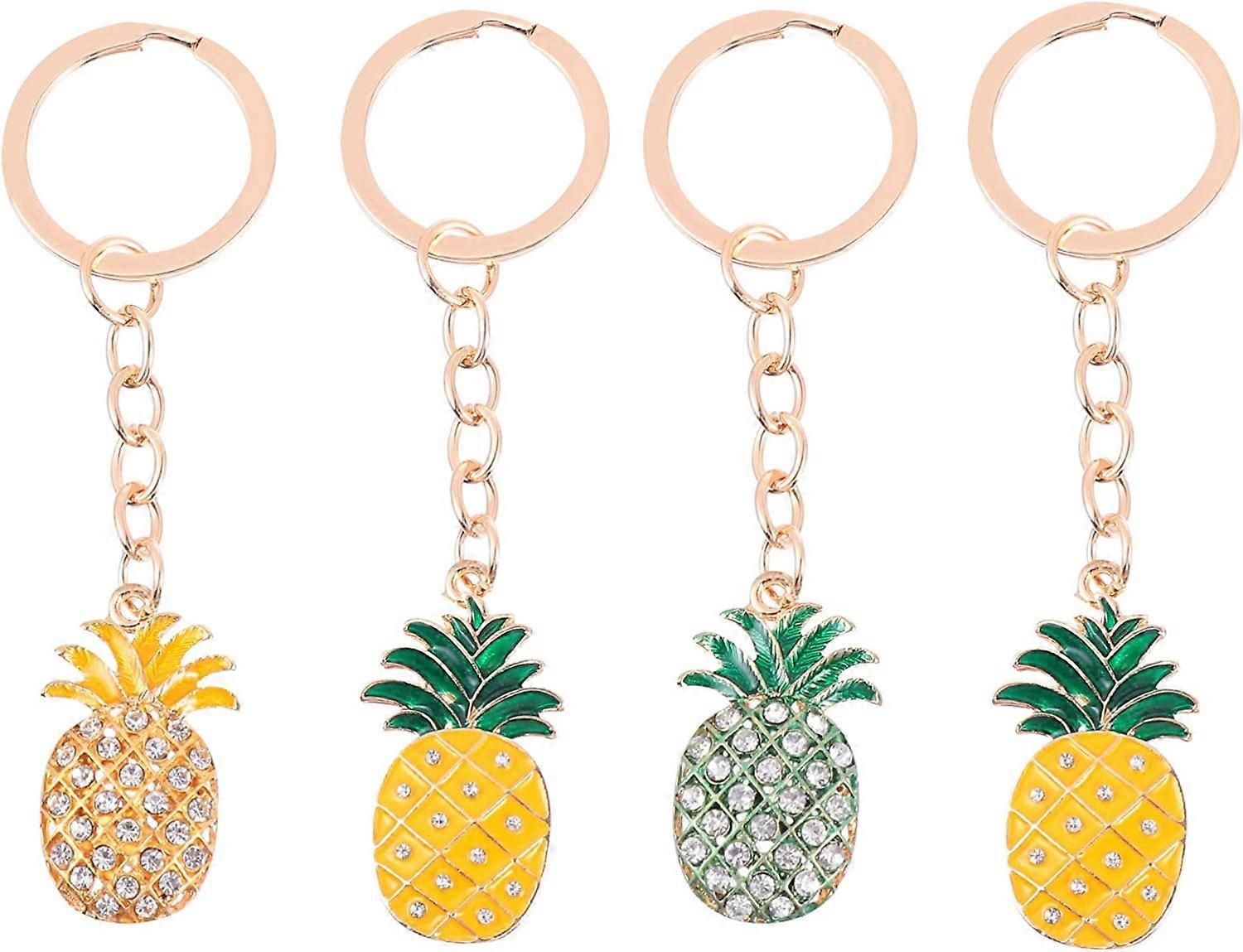 אננס Keychains קרן פירות Keyrings שקית מחזיקי מפתחות תיק מחזיקי מפתחות מחזיקי מפתחות הוואי המפלגה מעדיף 8 יח '