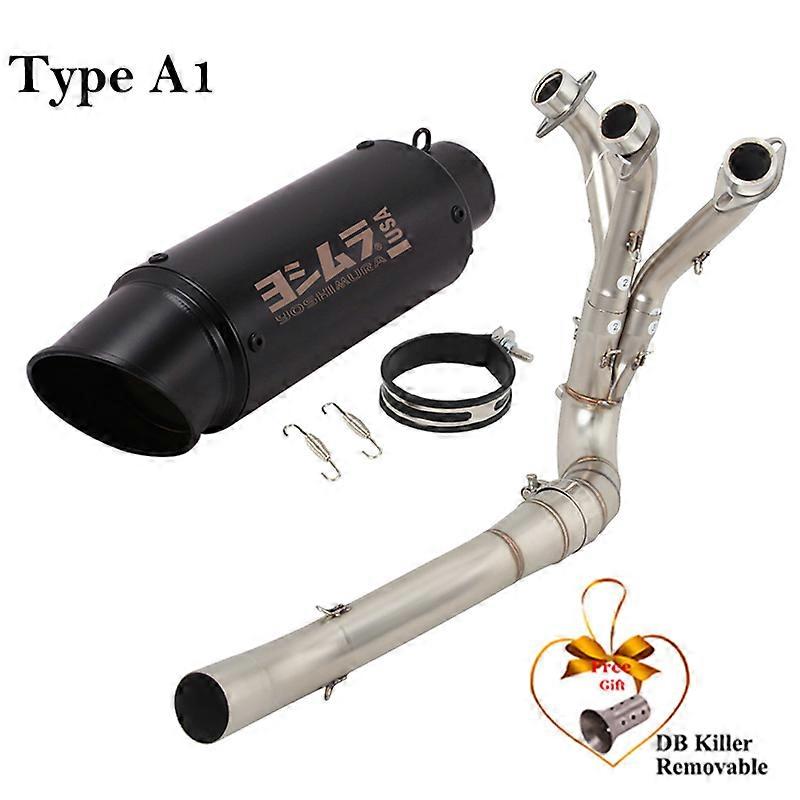 Sistema de Escape completo para motocicleta, silenciador de carbono para Yamaha MT09 Tracer 9 GT XSR900 2020-2024, tubo de enlace delantero, DB Killer