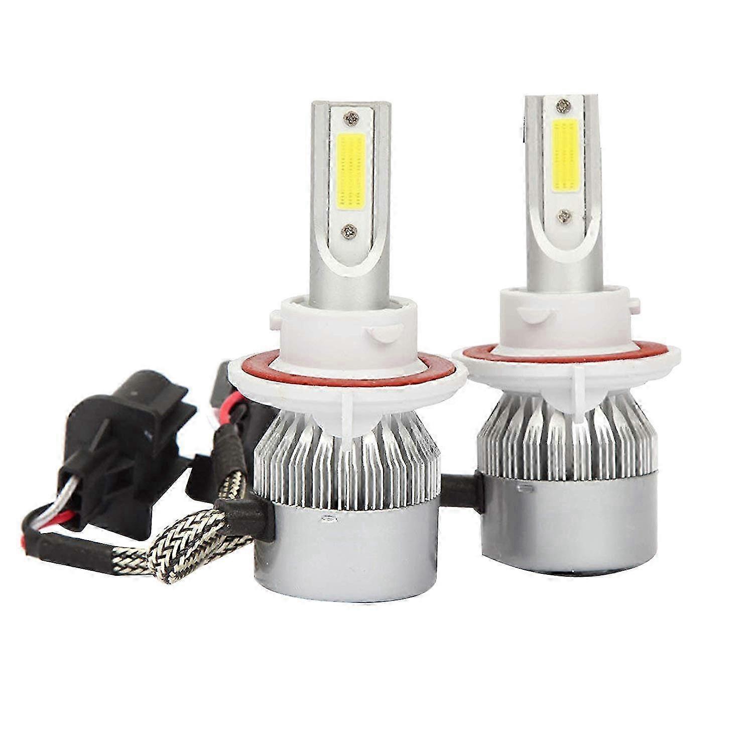 (2 Pack) suitable suitable for H13 / 9008 LED Headlight Bulb (Near and Far) C6 Conversion Kit, 72W 8500LM 6500K Cool White