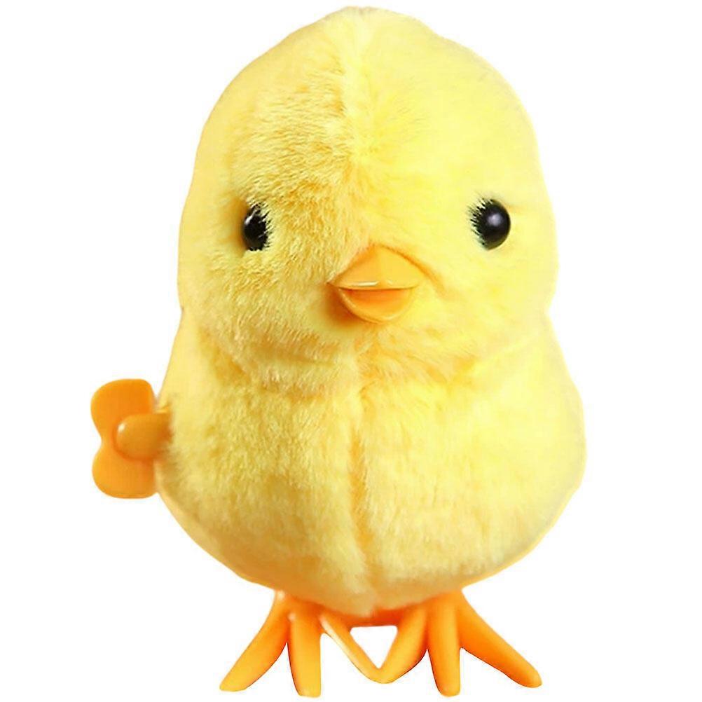 Plush Chicken Clockwork Jumping Toy Wind Up Jumping Toy Simulation Chicken Toy