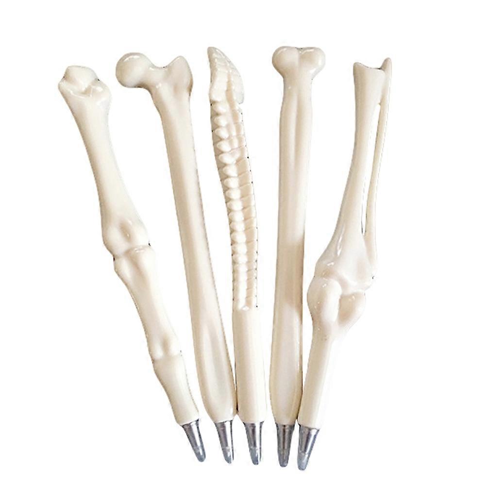 5Pcs Creative Bone Shape 0.7mm Nib Ball Pen Student Writing Office Stationery