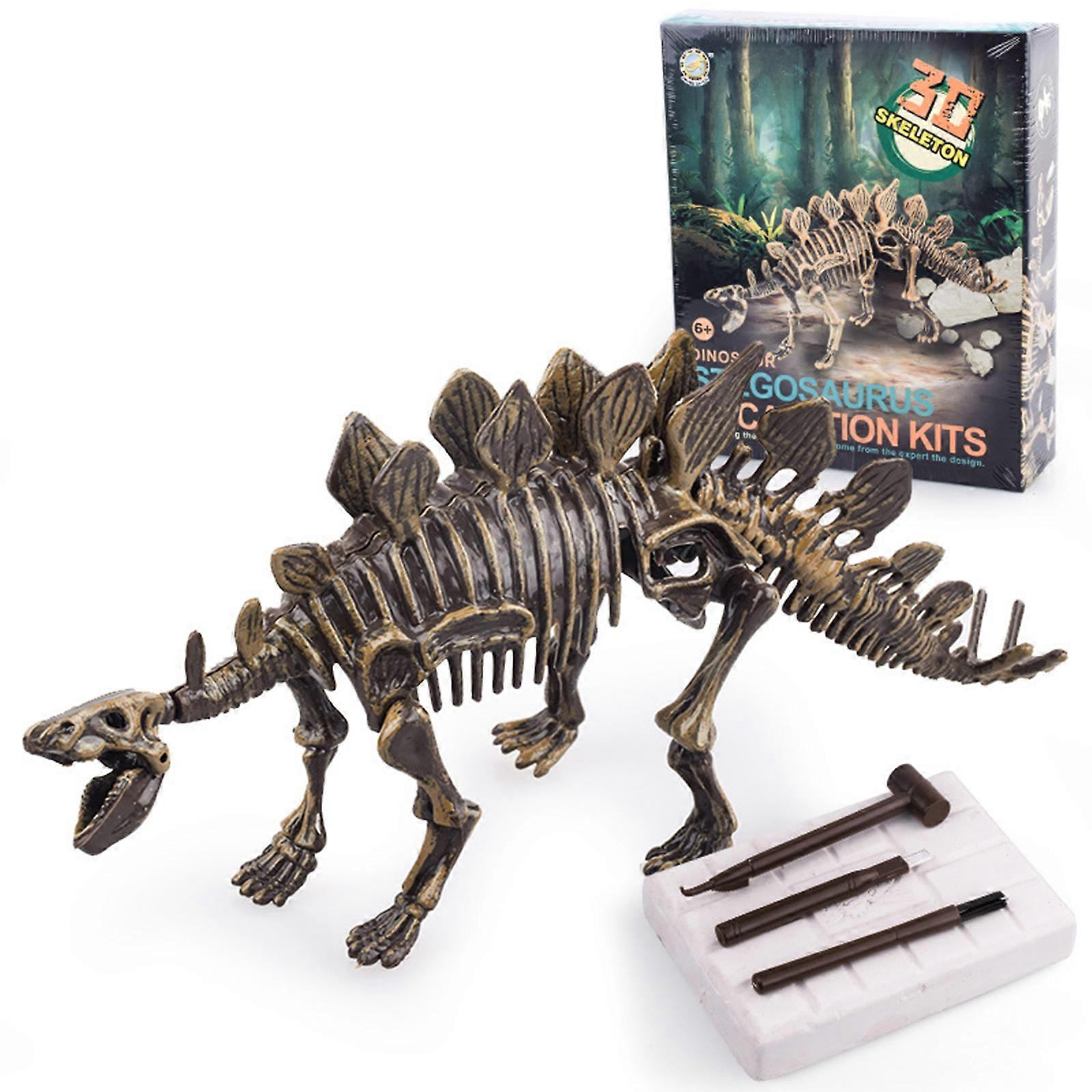 Utgrävningssats Leksaker Djurfigur Brachiosaurus Skelett Fossil Pvc Montering Dinosauriemodell Åtgärd