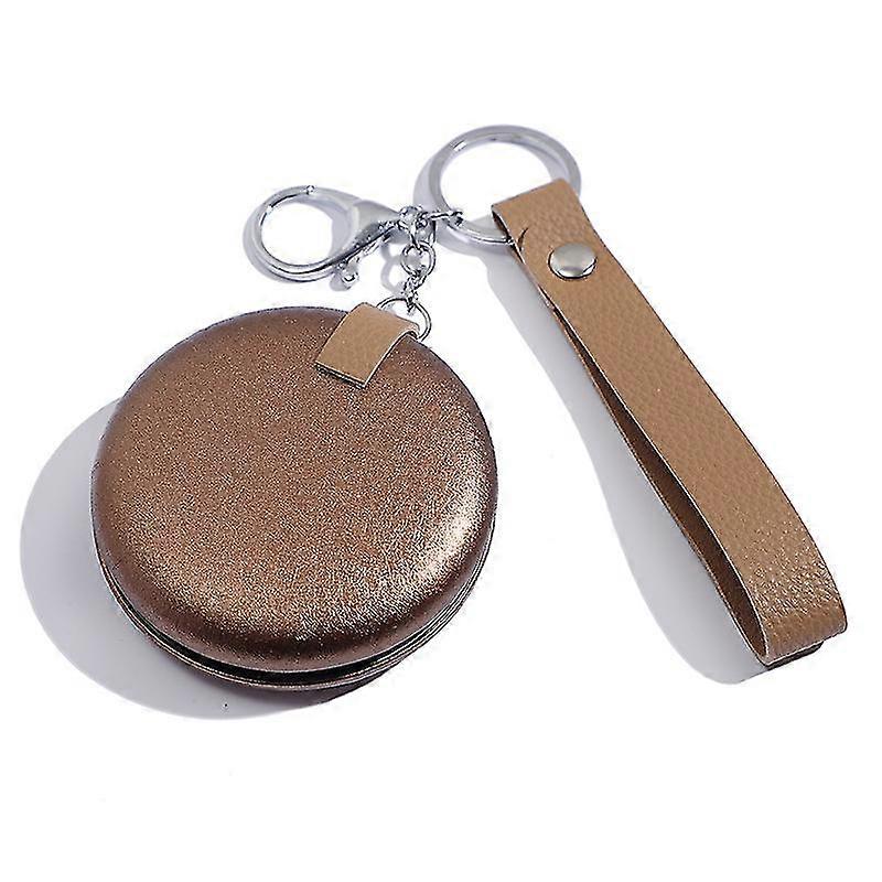 Portable Mini Mirror Keychain Pendant Mirror Folding Double-side Mirror