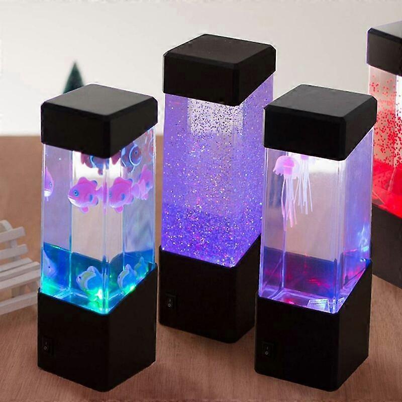 Promoție de iarnă, lampă de meduze de acvariu, reîncărcabilă USB cu reglare a intensității luminoase în 7 culori