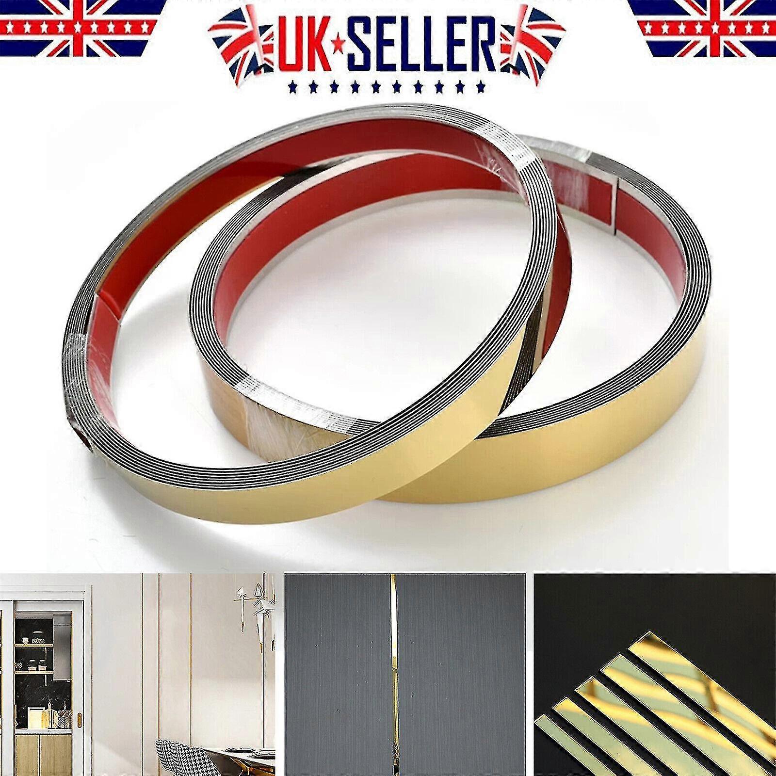 5m Self-adhesive Wall Moulding Strip Frame Sticker Flat Background Edge Trim