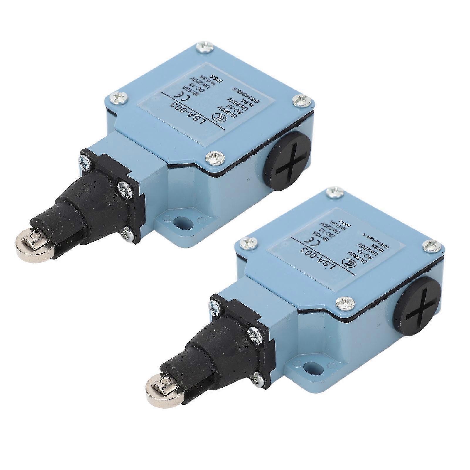 2Pcs Momentary Limit Switch Roller Plunger Micro Limit Travel Switch for 3D Printer Milling Machine 250V 220V