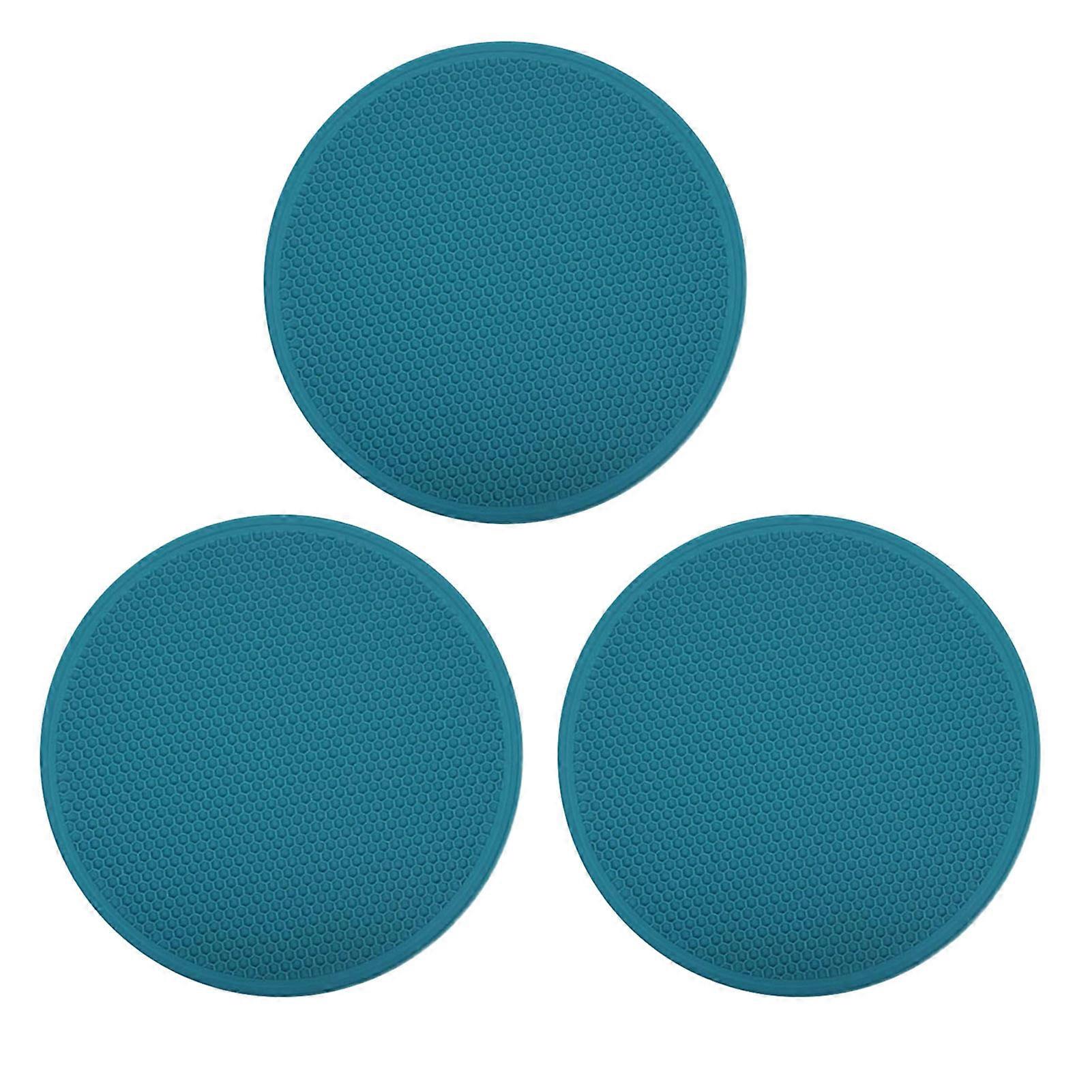 3Pcs Silicone Trivets for Hot Dishes Non-Slip Hot Holders for Pans Heat Resistant Pot Pads Multi-functional Kitchen Mat for Countertop