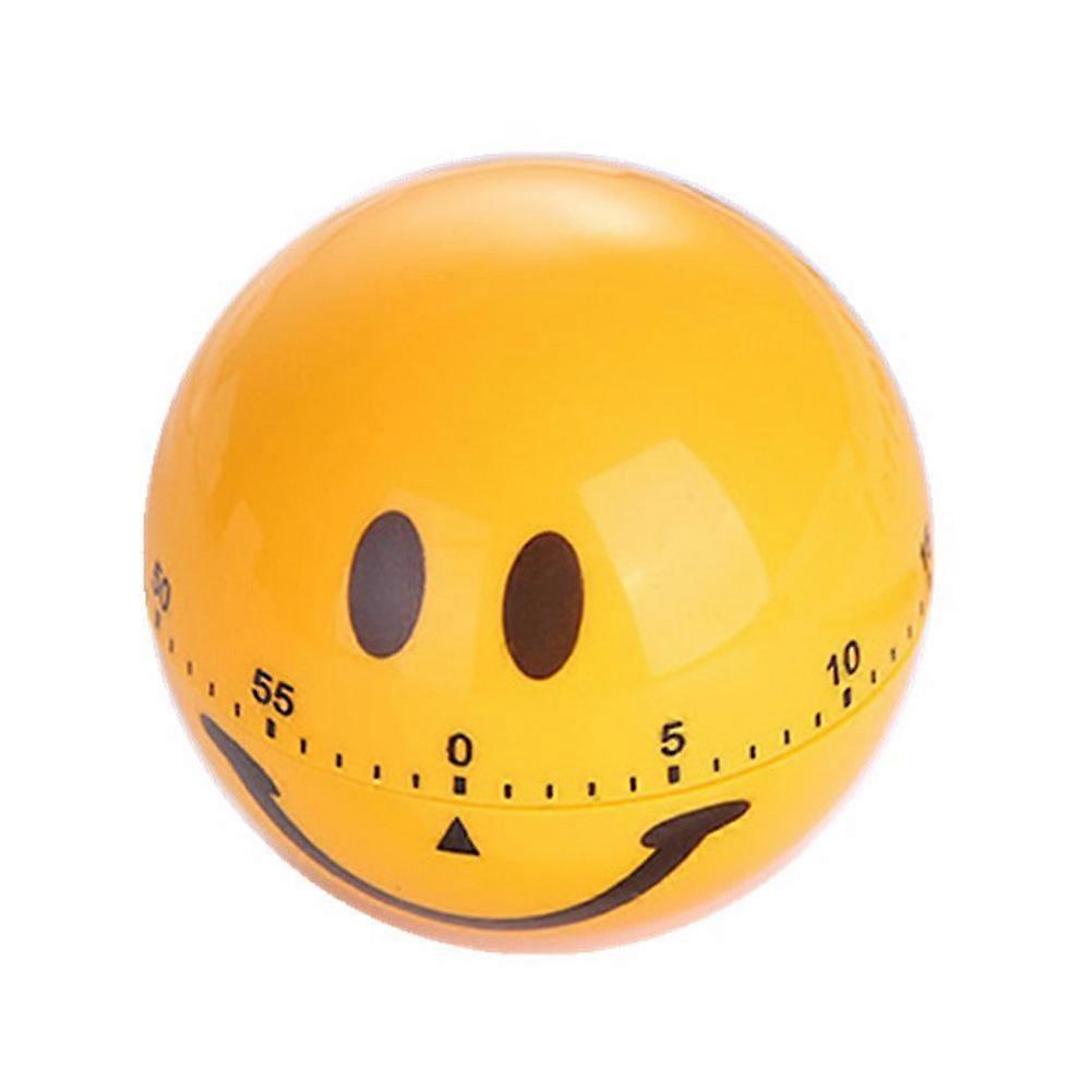 Stainless Steel Apple-shaped Mechanical Alarm Timer 60-Minute Countdown Kitchen (Smile)