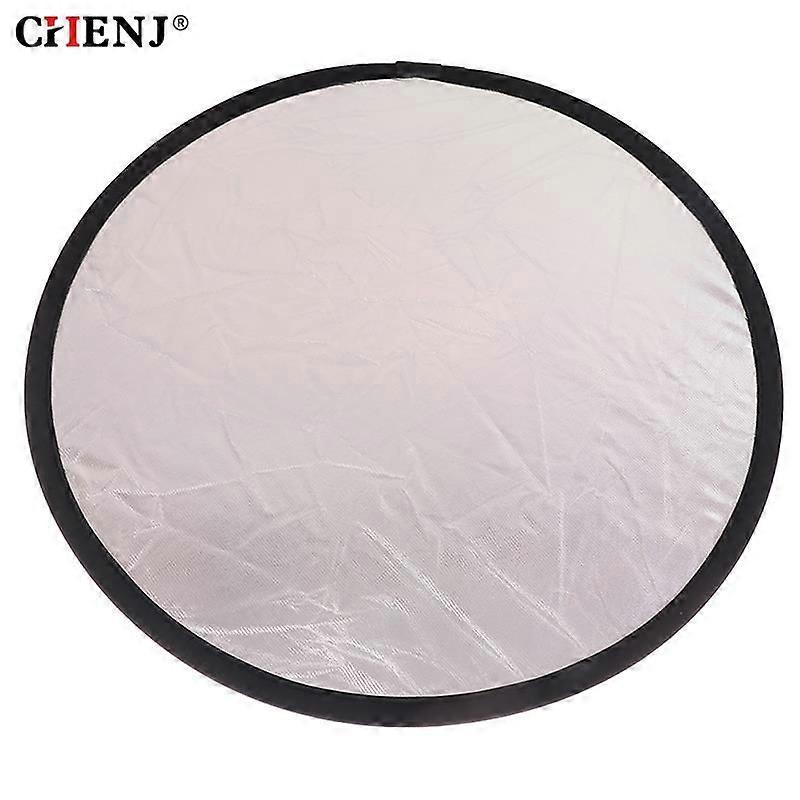 Gaibosi 24" 60cm Reflector 5 In 1 Collapsible Light Round Photography White Silivery Reflector For Studio Multi Photo Disc Diffuers
